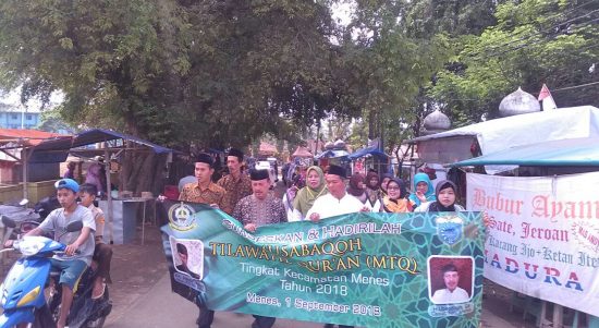 Pawai ta'aruf MTQ tingkat kecamatan di KEcamatan Menes. Kabupaten Pandeglang. (Foto Mas Dedi/chanelbanten.com)