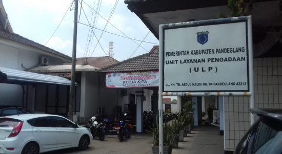 Kantor Unit Layanan Pengadaan (ULP) Kabupaten Pandeglang (Foto dok chanelbanten.com)