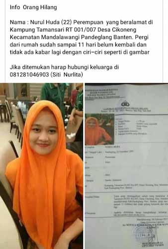 Orang Hilang Sudah Diketemukan Polres Pandeglang, Begini Ceritanya