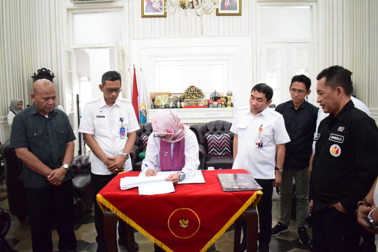 Pemerintah Kabupaten Lebak berikan Hibah Tanah Kepada Bawaslu Lebak