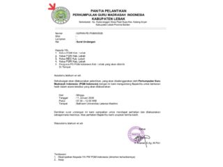 Disorot Publik, Panitia Pelantikan PGMI Lebak Akhirnya Ganti Kop Surat Kemenag