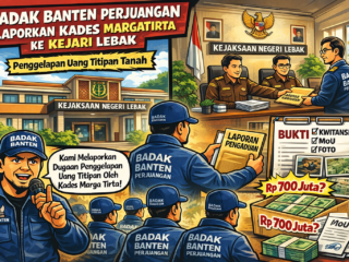 Diduga Terima Fee Rp70 Juta dan Gelapkan Uang Titipan Rp700 Juta, Kades Margatirta Dilaporkan ke Kejari Lebak