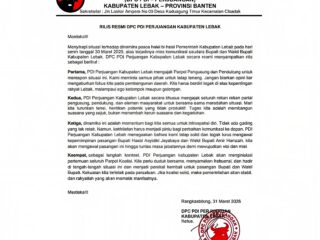 Redam Ketegangan Bupati–Wabup Lebak, PDI-P Siap Inisiasi Pertemuan Koalisi