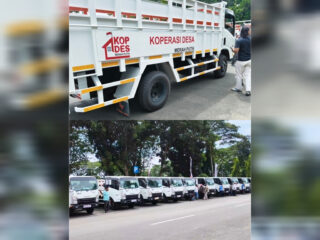 Penyerahan Perdana, 34 Truk Kopdes Merah Putih Disalurkan di Lebak