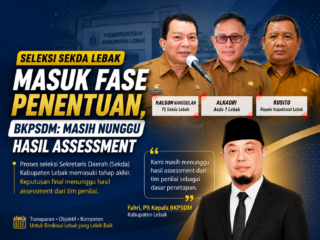 Seleksi Sekda Lebak Masuk Fase Penentuan, BKPSDM: Masih Nunggu Hasil Assessment