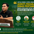 Ketua Komisi II DPRD Lebak Soroti Program Dinas Pertanian, Minta Evaluasi Ketat dan Hentikan yang Tak Berdampak