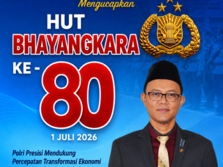 BAPPERIDA KABUPATEN LEBAK Mengucapkan Selamat Hari Ulang Tahun (HUT) Bhayangkara ke-80