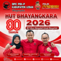 DPC PDI Perjuangan Kabupaten Lebak Ucapkan Selamat HUT Bhayangkara ke-80 Tahun 2026
