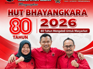 DPC PDI Perjuangan Kabupaten Lebak Ucapkan Selamat HUT Bhayangkara ke-80 Tahun 2026