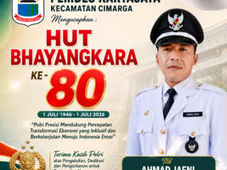 Pemdes Karyajaya Kecamatan Cimarga Ucapkan Selamat HUT Bhayangkara ke-80, Apresiasi Dedikasi Polri untuk Masyarakat