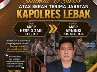Deliano Gunardi Sampaikan Ucapan Selamat atas Sertijab Kapolres Lebak