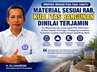 Tim Monitoring Nilai Proyek Irigasi P3A-TGAI Cibatu Berkualitas, Material Disebut Sesuai RAB