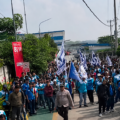 Ratusan Buruh SPN Demo di DC Indomarco Lebak, 8 Tuntutan Mengemuka