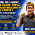 Data Desil Bansos Disorot, Medi Juanda: Warga Tak Mampu Malah Masuk Desil 6 hingga 9