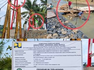 Proyek Jembatan Gantung Rp4,1 Miliar di Lebak Disorot, BK-LSM Pertanyakan APD hingga Material Batu Sungai