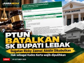 PTUN Batalkan SK Bupati Lebak, Ricky Zaenal Abidin Menang Gugatan Kades Kerta