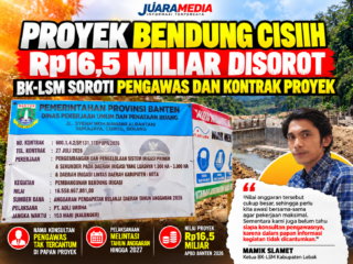 Proyek Bendung Cisiih Rp16,5 Miliar, BK-LSM Soroti Pengawas dan Kontrak